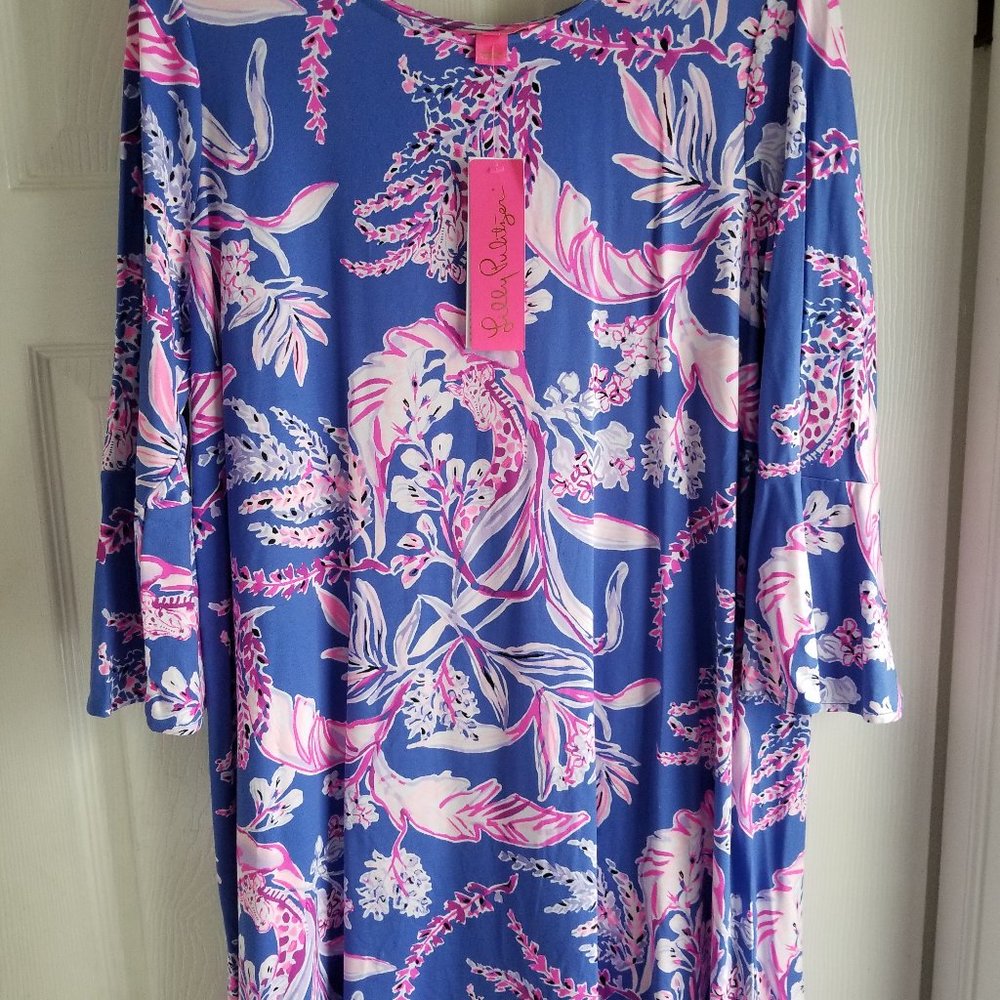 NWT XL Lilly Pulitzer Ophelia Dress in Iris Blue